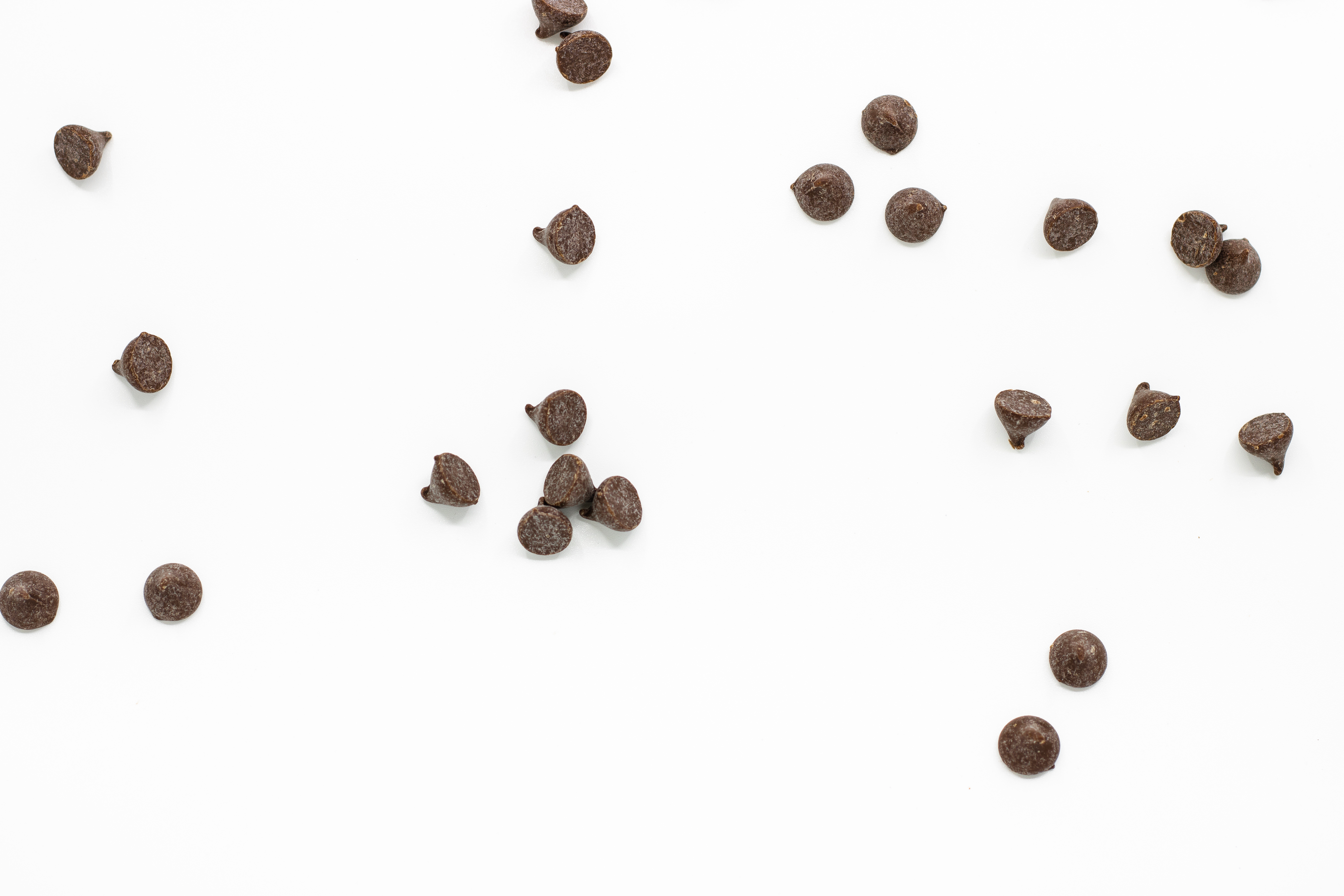 Chocolate chips scattered